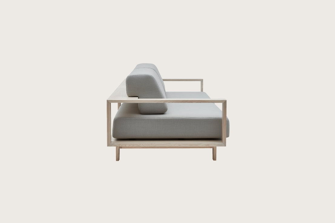 Wood Sofa, Natural Ash incl. back cushion